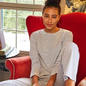 Lake Pima Long-Long Weekend Set in Classic Navy, size small